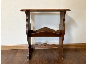 Vintage Side Table With Magazine Rack