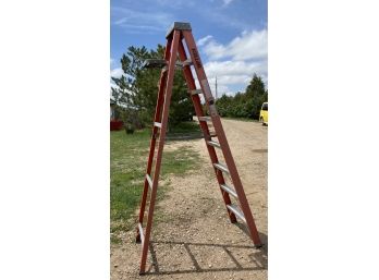 8 Ft. Fiberglass Step Ladder (12 Ft. Reach Height) With 300 Lbs. Load Capacity Type