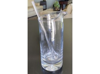 Glass Pticher With Stir Stick