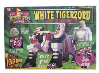 Collector's New In Box White Tiger Zord And The White Ranger New In Box Power Ranger Toy Made By Ban Dai