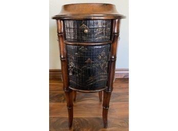 Ethan Allen Round Side Table With Drawer