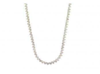 Sterling Silver And CZ Necklace
