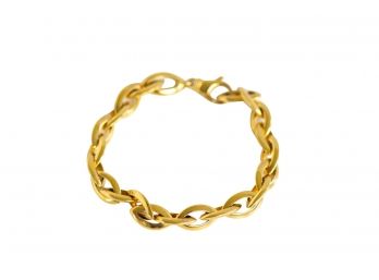 Gold Plated Sterling Silver Made In Italy Bracelet With Beautiful Links