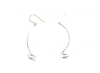 Darling & Dainty White Gold Spiral Earrings