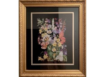 Cross Stitch Picture With Black Frame