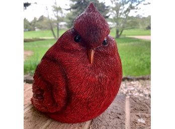 New! Resin Portly Cardinal Statue