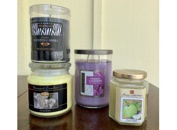 New! Lot Of 4 Assorted Scented Candles