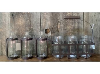 New! Glass Jars With Caddies