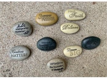 New! Resin Rocks With Quotes