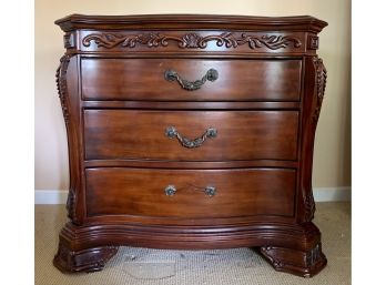 Large Ornately Carved Night Stand- READ
