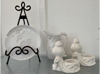 4 Pc. New! White Ceramic Lot