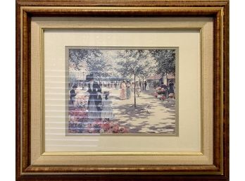 Fine Art Print 'sunday In The Park In Wood Frame