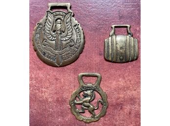 3 Pc. Brass Horse Medallions  With Special Air Service Regiment