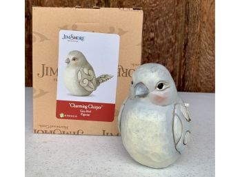 New! 'Charming Chirper' Gray Bird Figurine By Jim Shore
