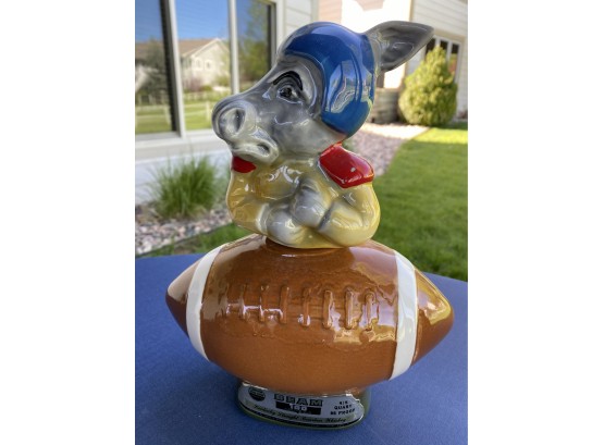Jim Beam Whiskey Decanter 1972 Political Donkey And Football