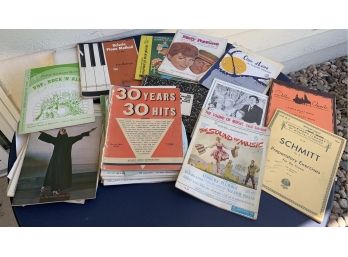Large Collection Of Vintage Sheet Music