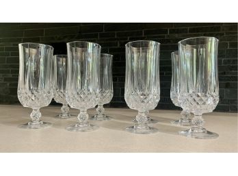 8 Footed Crystal Water Glasses