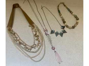 Lot Of Costume Jewelry- 4 Necklaces