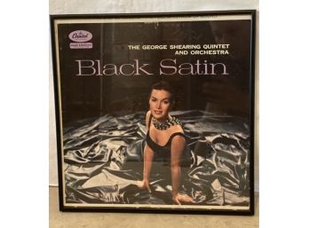 Framed Vinyl Record 'Black Satin' The George Shearing Quintet And Orchestra