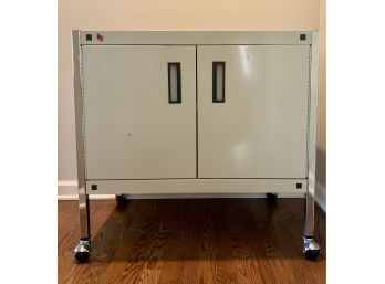 Bretford Metal Office Storage Cabinet On Casters
