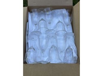 Set Of 10 Etched Wine Glasses