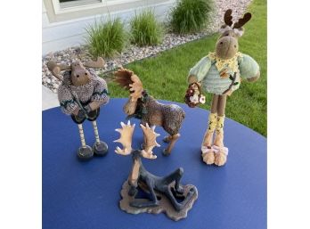 Lot Of 4 Moose Figures