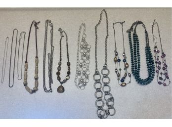 Large Lot Of Costume Jewelry- 11 Necklaces