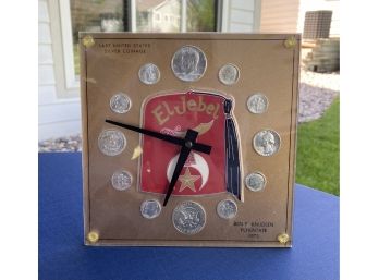 1973 Shriners Last United States Silver Coinage Stand Clock
