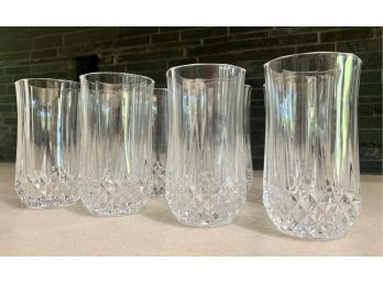 8 Crystal Water Glasses