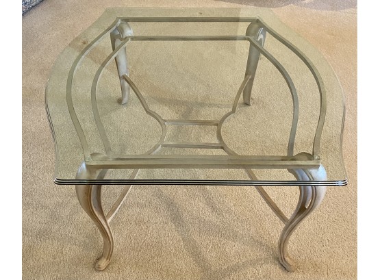 Glass Top Metal Coffee Table, In Great Condition