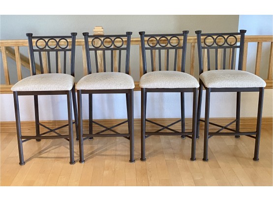 Four Metal Pastel Minson Barstools