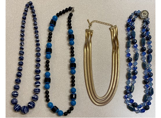 Four Pretty Costume Jewelry Necklaces