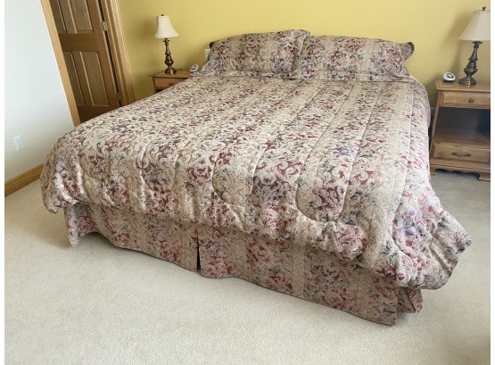 King Comforter From A World Of Comfort With Two Pillowcases And Bed Skirt