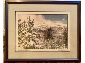 Breckenridge Colorado Framed And Matted Photograph Signed In Pencil By Steve Tohari