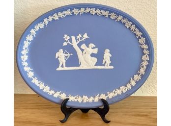 Oval Wedgwood Dish Featuring Cupid With Arrow
