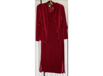 Coldwater Creek PL Red Dress And Cover Up