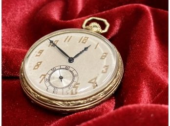 1925 Elgin Pocket Watch In Keystone Gold Filled Watchcase