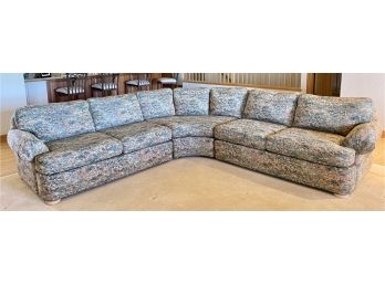Norwalk Furniture Hand Crafted 3 Part Semi Circle Couch