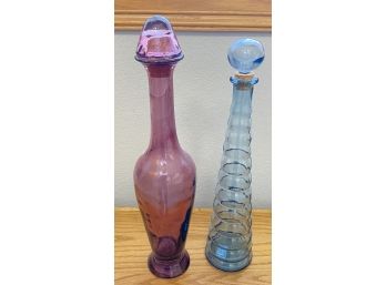 Two Pretty Glass Bottles From Pier 1 Imports