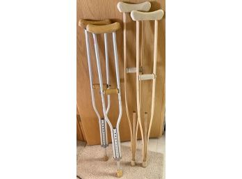 Two Pairs Of Crutches