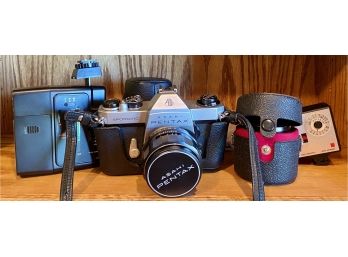 Pentax Camera With Accessories