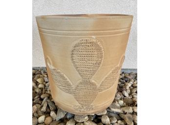 Ceramic Planter Pot With Cactus Design
