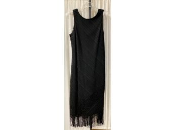 Black Harlow Flapper Style Dress, Size 14P