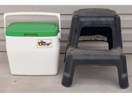 Plastic Step Stool And Cooler
