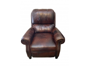 Beautiful Brown Leather Studded Recliner By Lane Furniture