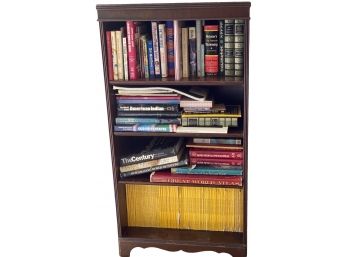 Vintage 4 Shelf Book Case Complete With Books