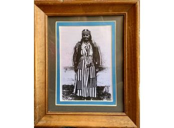 Framed C.M.russel Reproduction Sketches- 'Indian Woman'