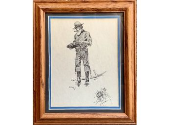 Framed C.M.russel Reproduction Sketches- 'The Prospector '