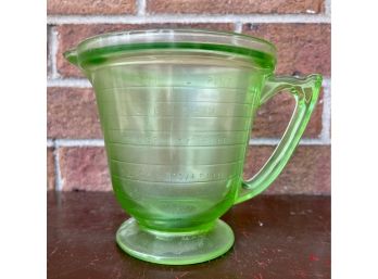 Vintage Green Glass Measuring Cup