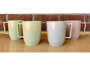 4 Vintage Melamine Mugs